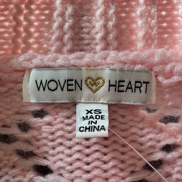 Woven Heart Pink Cardigan with floral details Size XS - Picture 6 of 8